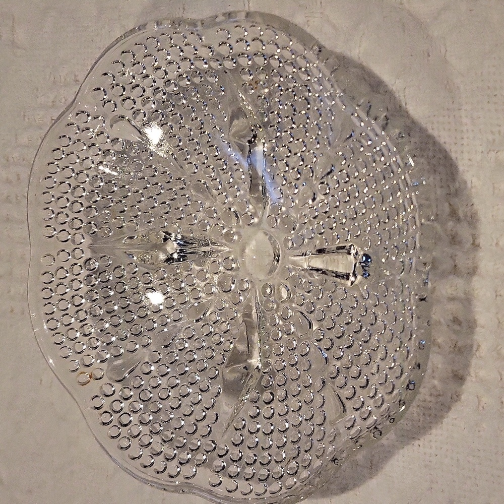 Vintage Hazel Atlas Hobnail and Teardrop Pattern Candy Dish
